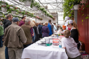 People In Line At Fogler's Greenhouse & Farm Market Open House 2019.